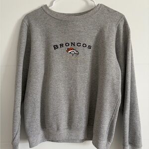 NFL Broncos Gray Crewneck Sweater
